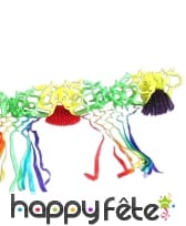 Guirlande de serpentins multicolores en papier, 4m