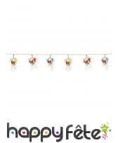 Guirlande de tête de clown effrayant de 1,53 m, image 1