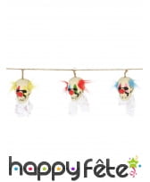 Guirlande de tête de clown effrayant de 1,53 m