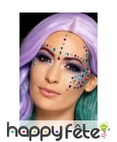 Gemmes de visage multicolores, image 1