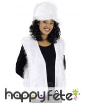 Gilet en fourrure blanc, image 1