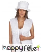 Gilet en fourrure blanc, image 2