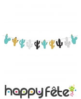 Guirlande en forme de cactus à pois de 1,3 m