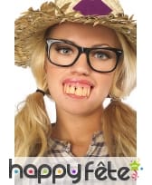 Grandes et longues dents de montre en dentier