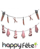 Guirlande ensanglantée pour Halloween
