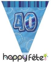 Guirlande fanions âge fond bulles, image 2