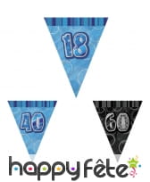 Guirlande fanions âge fond bulles