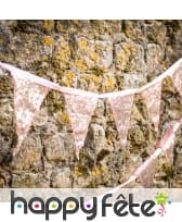 Guirlande fanions en sequins roses doré de 285 cm, image 1