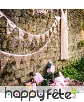 Guirlande fanions en sequins roses doré de 285 cm, image 2