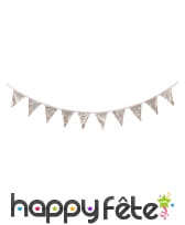 Guirlande fanions en sequins roses doré de 285 cm