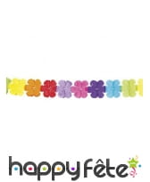 Guirlande fleurs multicolores en papier 4m