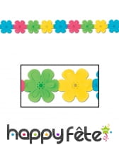 Guirlande fleurs multicolores en papier de 370cm