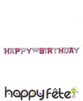 Guirlande Happy birthday en carton de 127cm, image 2