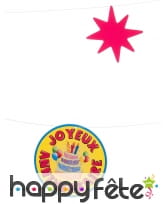 Guirlande Joyeux Anniversaire sur fil, 10m, image 1