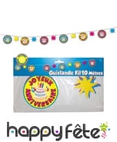 Guirlande Joyeux Anniversaire sur fil, 10m, image 2