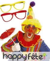 Grande lunettes de clown en plastique