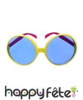 Grandes lunettes disco fun jaunes
