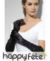 Gants long noir femme séductrice, image 2