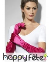 Gants longs rose femme, image 1