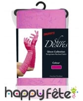 Gants longs rose femme, image 2