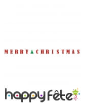 Guirlande Merry Christmas rouge et verte 3,65m