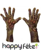 Gants mains de zombie décomposées