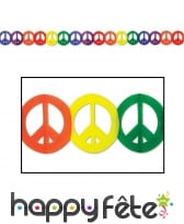 Guirlande multicolore peace and love de 370cm