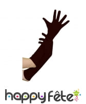 Gants noirs en polyester. 40 Cm, image 1