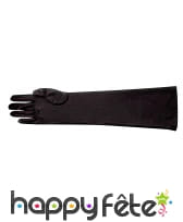 Gants noirs en polyester. 40 Cm