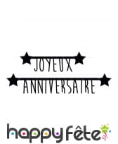 Guirlande noire Joyeux anniversaire de 160cm
