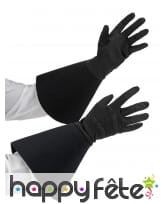 Gants noirs mi-longs style historique