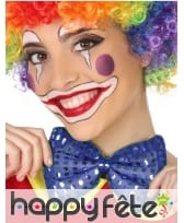 Grand noeud papillon bleu pailleté