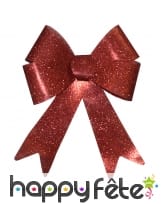 Grand noeud rouge à paillettes de 47x36 cm