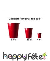 Gobelets "original cup" rouges