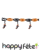 Guirlande orange et noire avec sorcières