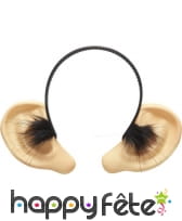 Grandes oreilles poilues sur serre tête, image 1