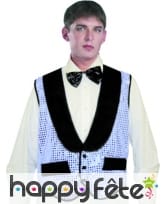 Gilet pailleté argenté