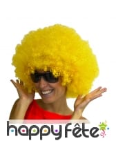 Grosse perruque afro jaune