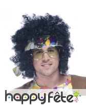 Grosse perruque bleue afro, image 1