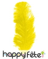 Grande plume jaune d'autruche 25/32cm