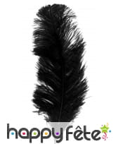 Grande plume noire d'autruche de 25/32cm