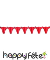 Guirlande papier tête de taureau rouge