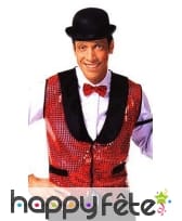 Gilet rouge brillant pour homme adulte