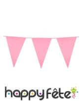 Guirlande rose de fanions triangulaires, 10m, image 1
