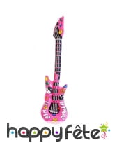 Guitare rock rose gonflable de 105cm, image 1
