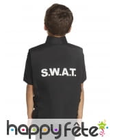 Gilet SWAT noir sans manche pour enfant, image 1