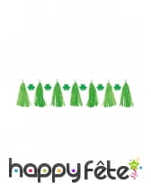 Guirlande Saint Patrick trèfles et pompons 213cm