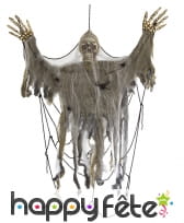 Grand squelette toile d'araignée à suspendre