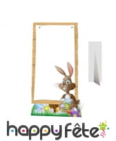 Grand tableau de pâques décoré d'un lapin