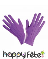 Gants violets en polyester de qualité supérieure